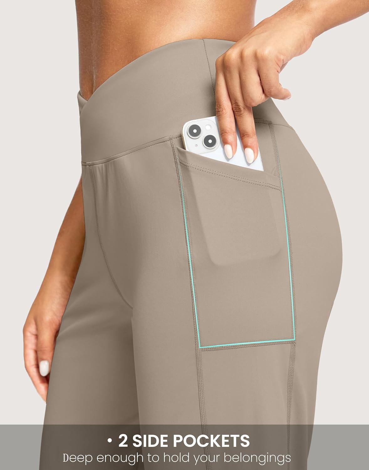 G Gradual Women's 14" Bermuda Long Shorts Knee Length High Waisted Athletic Shorts with Pockets Stretch Casual Summer Walking - Image 4