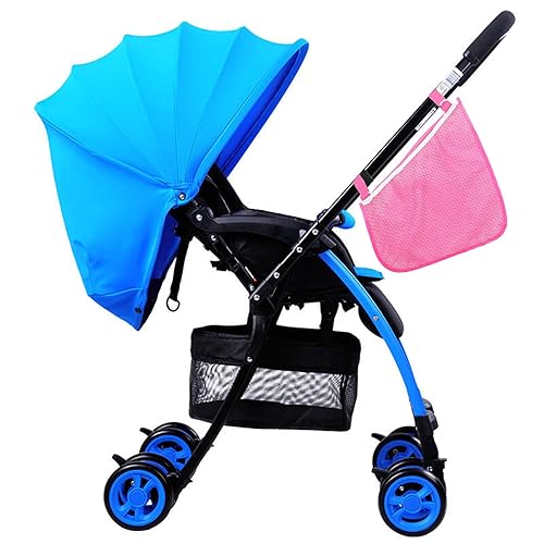 Miniatura 4 de Paquete de 2 redes universales de malla para cochecito lateral y organizador, correas antideslizantes y ajustables, espacio de almacenamiento