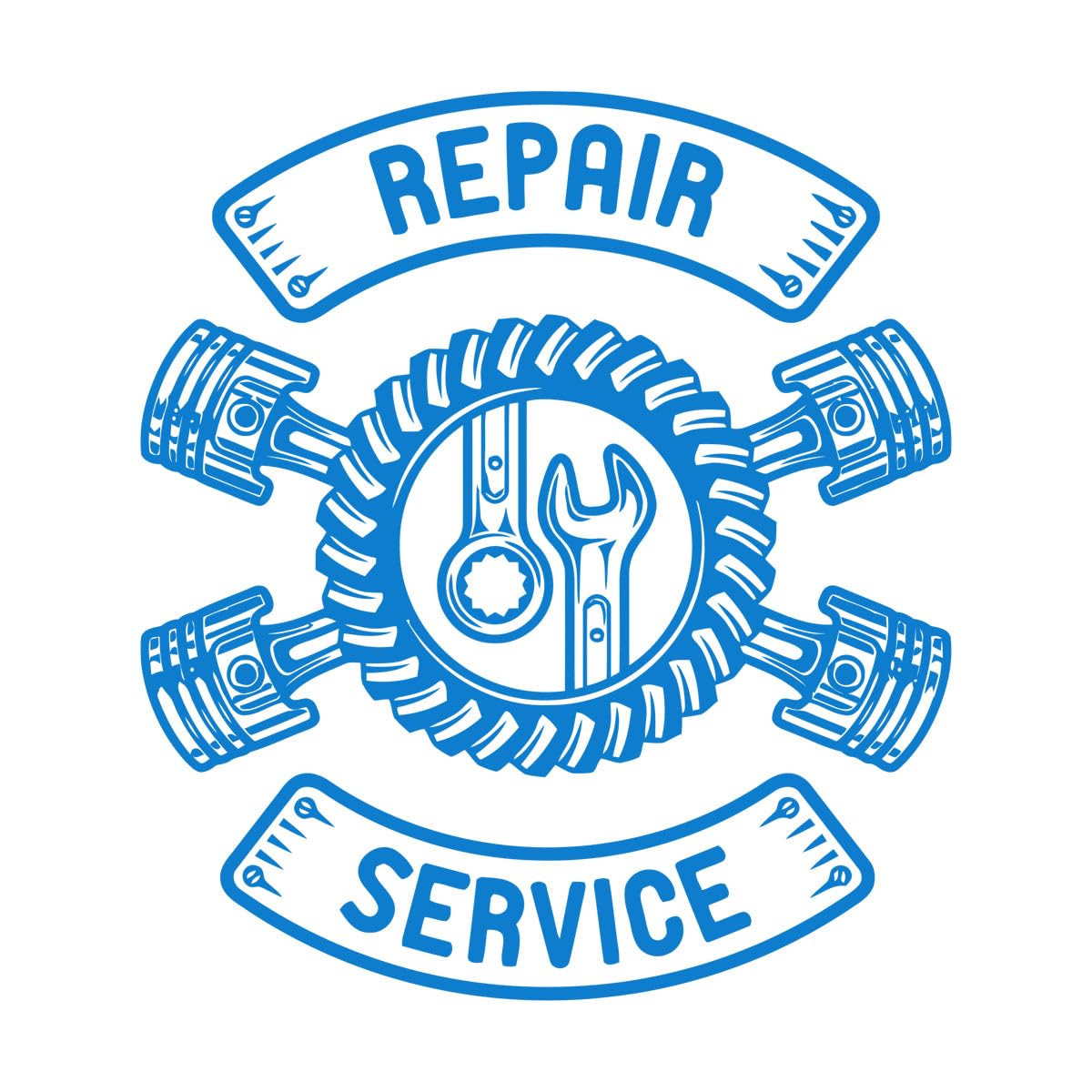 Car Repair Service Wall Sticker Auto Car Repair Store Decoration Car Tire Service Removable Car Workshop Logo Wall Decal Extra Large - 75x84cm