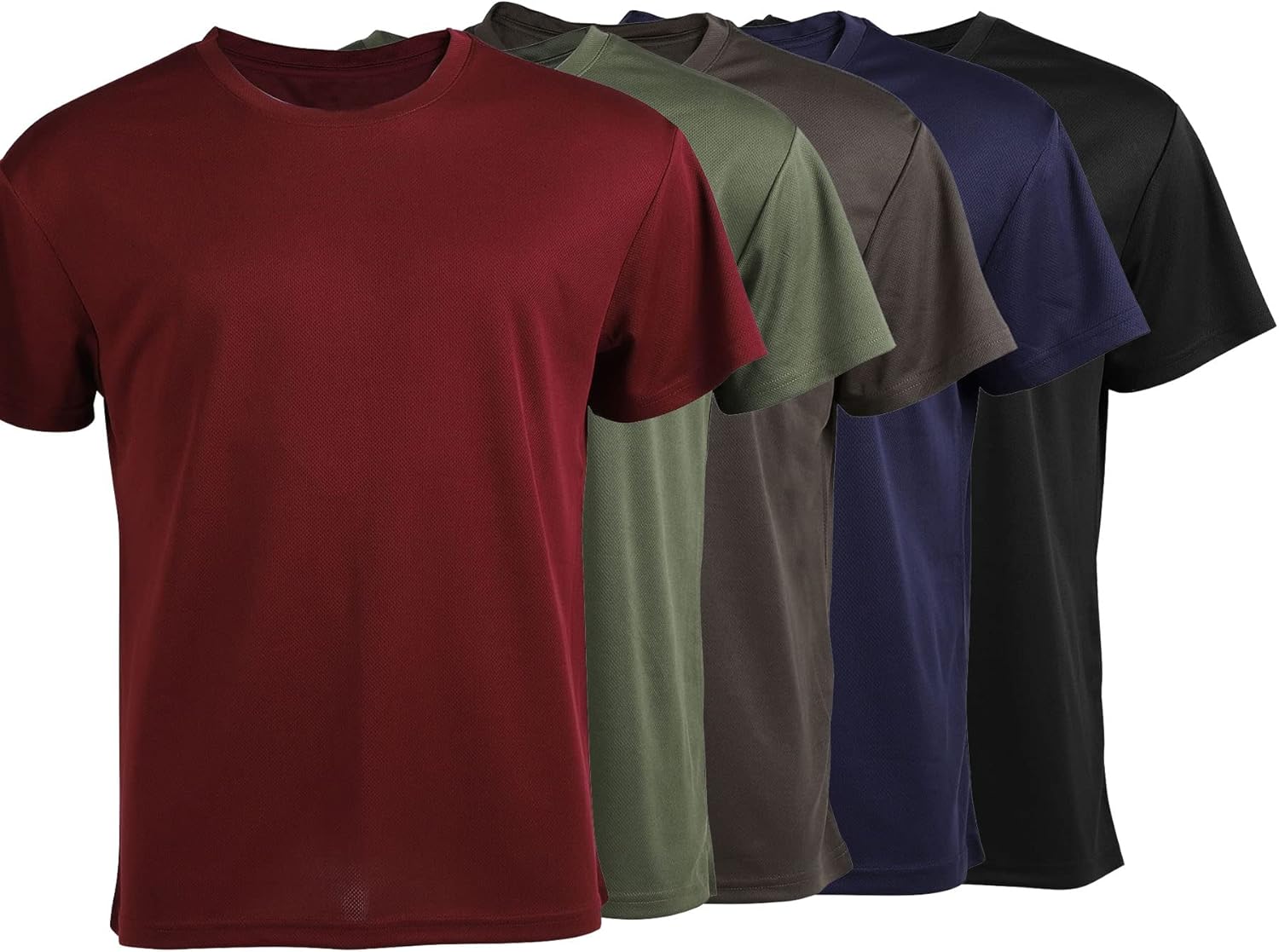 3 Pack Men's Quick Dry T Shirts Athletic Running Workout Short Sleeve Shirts for Men Active Crew Neck Tops - Image 2