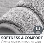 GRANNY SAYS Bathroom Mat, 16" x 24" Grey Bath Mats for Bathroom Non Slip Washable, Super Soft Bathmat, Bath Matts for Floor, Washroom Absorbent Bath Mat, Tapis de Bain, Microfiber Bathroom Floor Mats