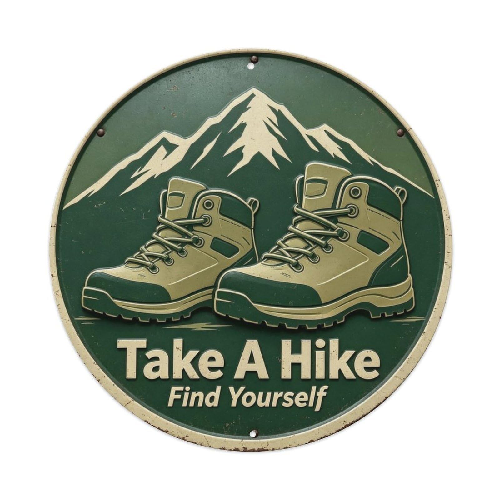 Take A Hike Find Yourself Metal Tin Sign Plaque