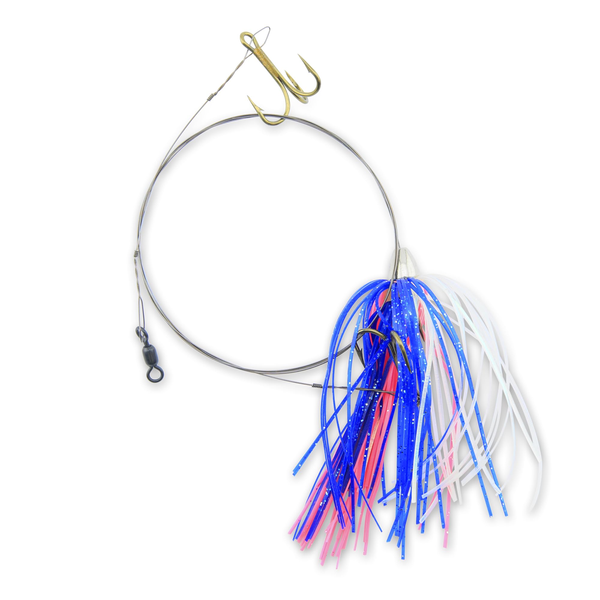 C&H Lures King Buster Lure - Fishing Lures for Improved Strikes, Pre-Rigged Available, 2.5-Inch Length, 1.8 oz Solid Brass Chrome Plated Head, Ideal