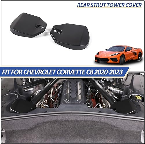 Miniatura 5 de Daeiclru Cubiertas de torre de puntal trasero compatibles con Chevrolet Corvette C8 2020-2023, cubierta de torre de ABS que absorbe los golpes,