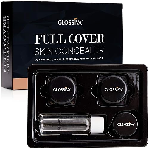 Miniatura 2 de Corrector de tatuajes, corrector de piel, impermeable, para manchas oscuras, cicatrices, vitíligo y más, maquillaje de cobertura de tatuajes, uso en