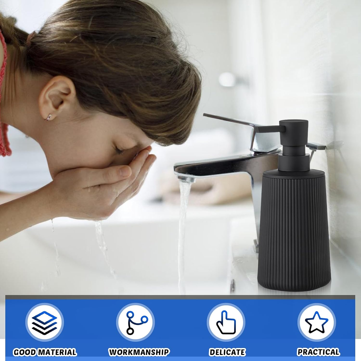 Szappan adagoló használat közben