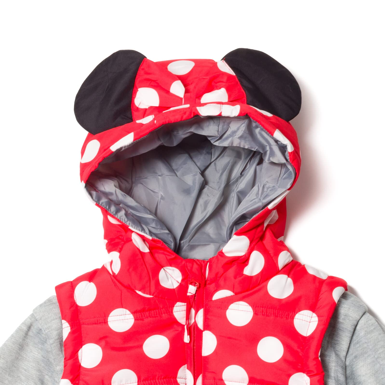 Disney Minnie Mouse dziewczęca kamizelka zapinana na zamek 2fer kurtka maluch do małego dziecka