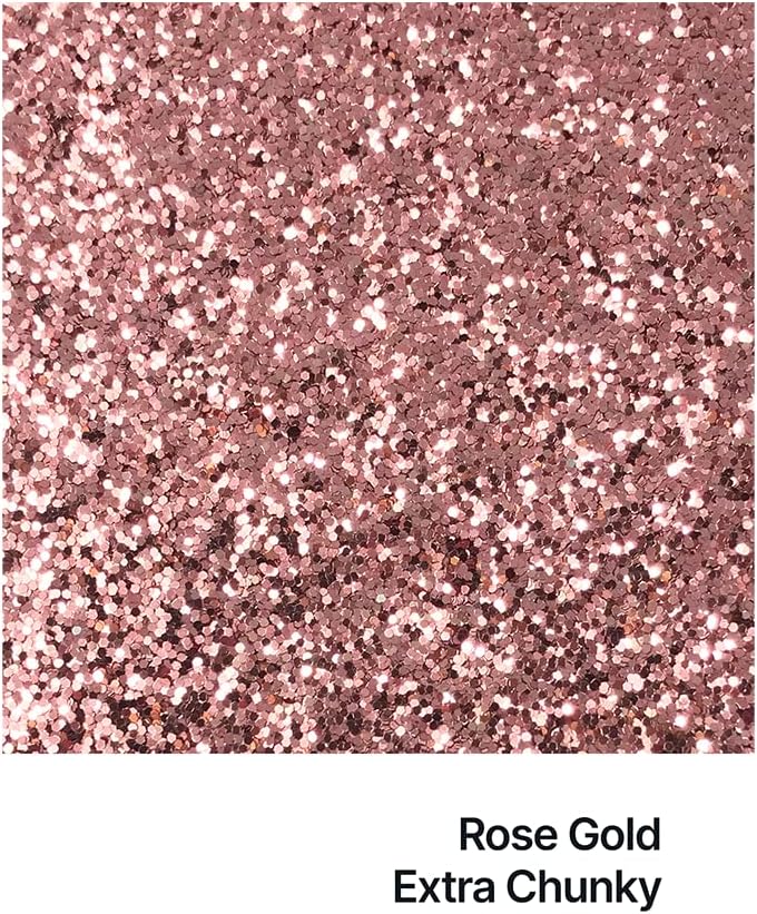 Hemway Glitter Shaker Rose Gold 110g Extra Chunky, Craft Glitter Shaker for Resin & Epoxy Crafts, Christmas Art Supplies - Image 3