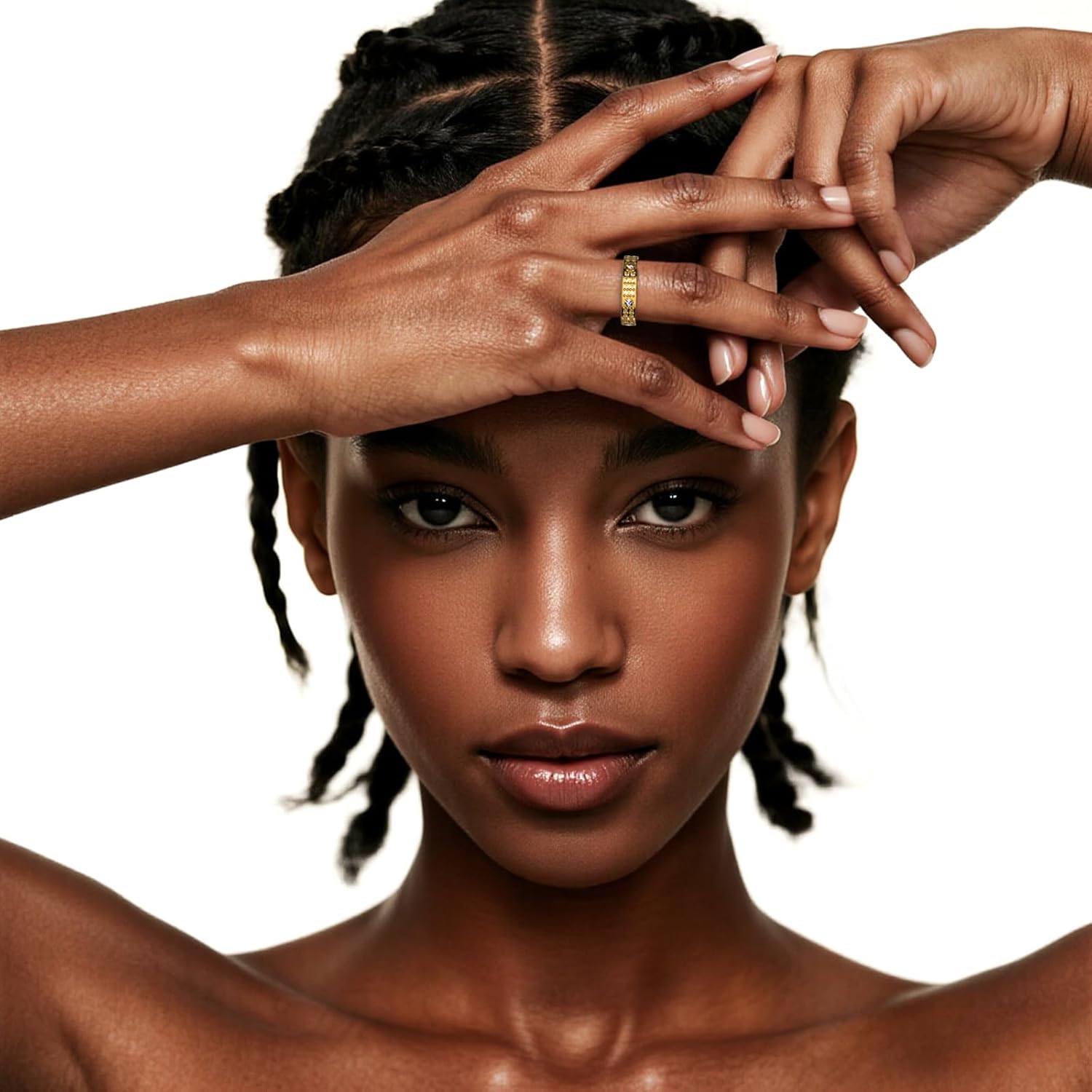 PCY 14K Gold Plated Rings,Sky Full Of Stars Gold Rings for Women,Luxury Sky Full Of Stars Rings for Women,Sky Full Of Stars Promise Eternity Gold Rings to Wear Daily. - Image 2