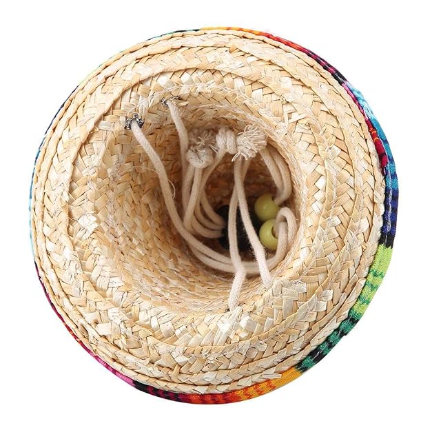 Foto 5 de 6 de Sombrero de Paja Mexicano para Mascotas, Miniatura Trenzado con Cuerda Ajustable de Algodón