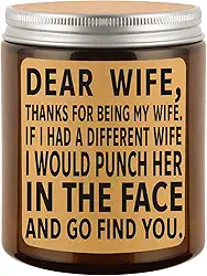 Presentes para esposa do marido – Presentes para esposa – Presentes de aniversário para esposa – Presentes para mãe, mulheres – Presentes românticos – Velas perfumadas de lavanda LUOYUO