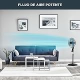 Rowenta Ventilador de pie Essential+ antimosquito VU4420 flujo de aire de 55 m3/min, 3 velocidades, alto rendimiento, oscilación automática, orientación y altura ajustables, 54 dB(A), negro - 5