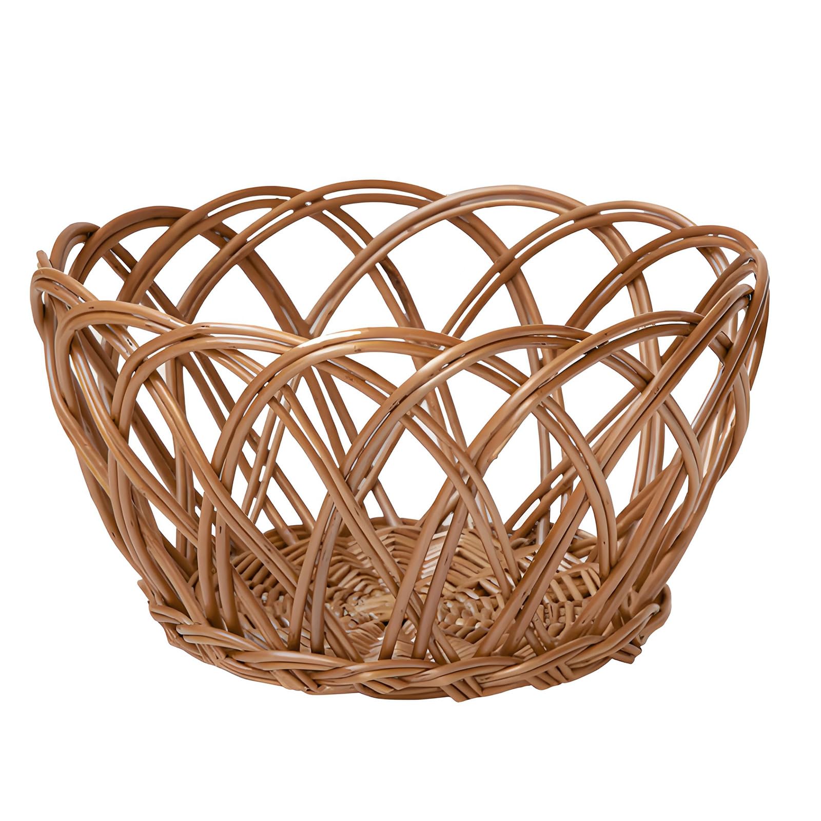 Oxxggkao Willow Weaving Basket Spacious Household Storage Solution with Comfortable Handles Handwoven Storage Bin