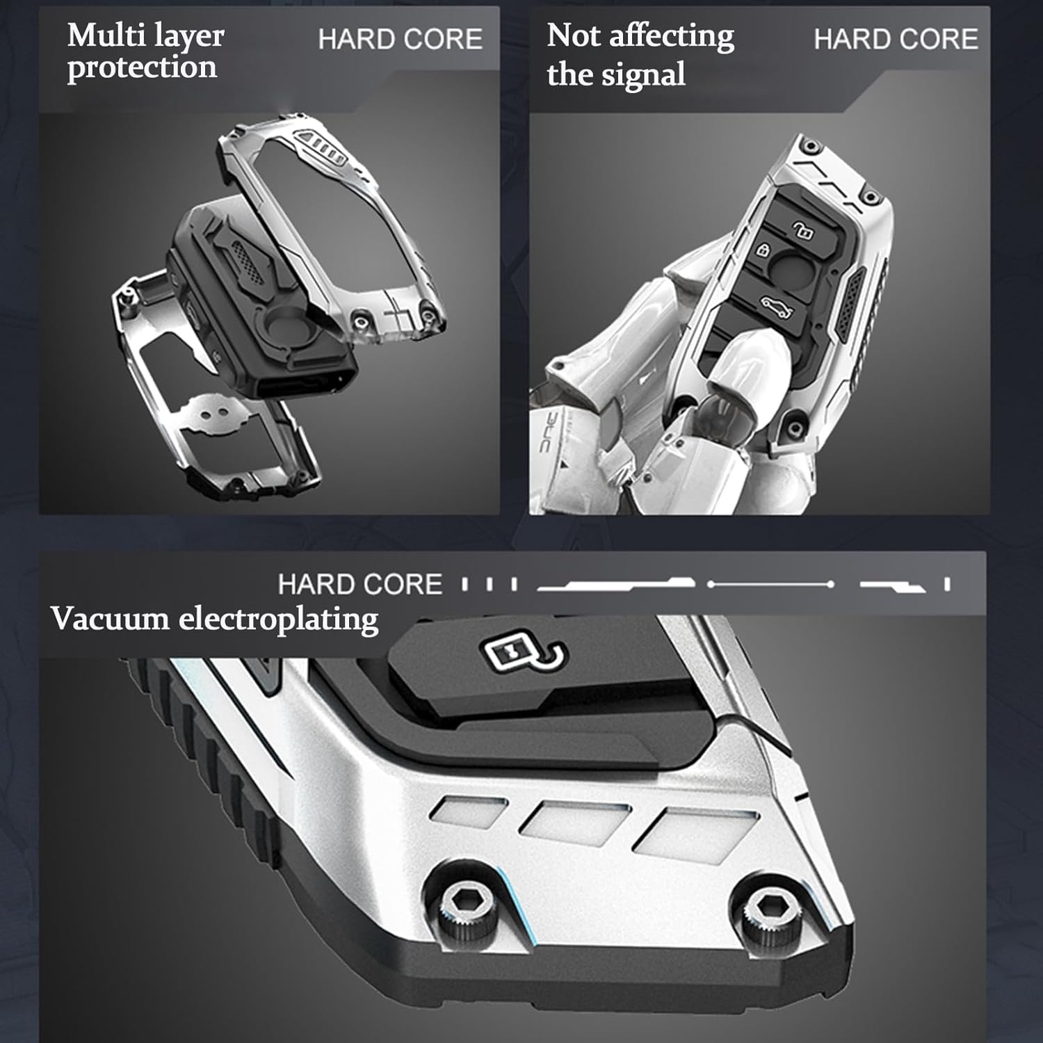 Key Fob Cover for BMW with Keychain, Key Fob Case Compatible with BMW 2 3 4 5 6 7 Series X1 X2 X3 X5 X6 Accessories(A-Model-Black) - Image 5