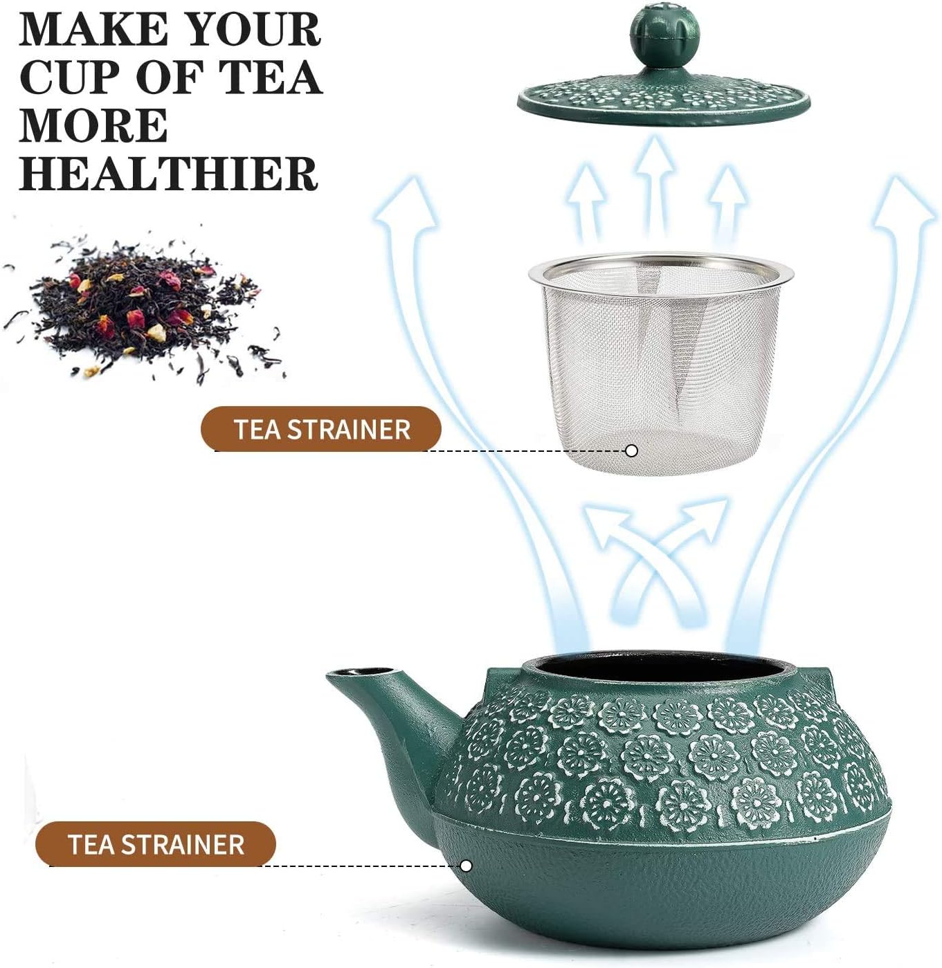 SUSTEAS Cast Iron Teapot - Image 3