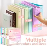 Deli 1-inch 3 Ring Binder with 2 Interior Pockets, 175 Sheets Capacity, 1 inch Binders fits 11" x 8.5" US Letter Size, Assorted 6 Pastel Colors, 6 Pack