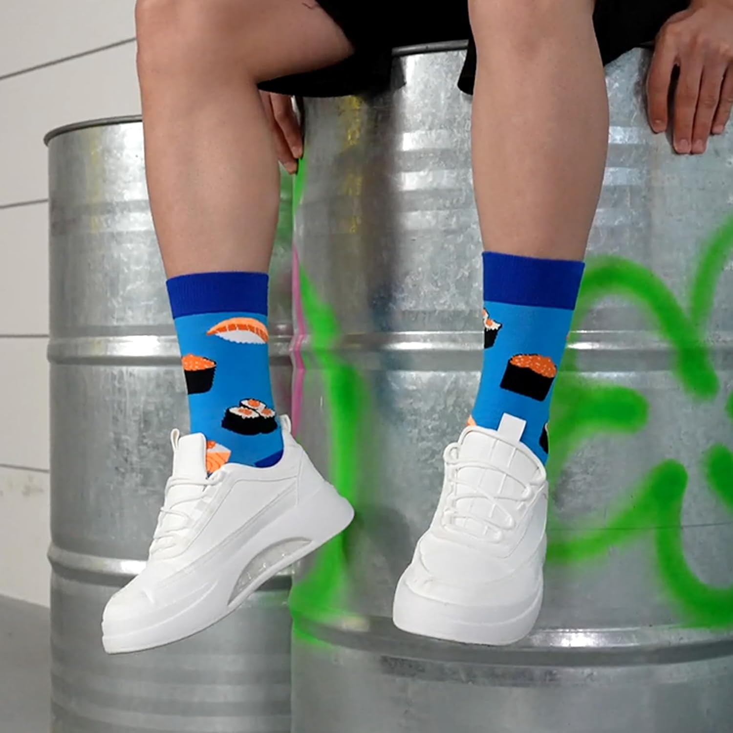 WeciBor Men's Dress Funny Crazy Colorful Novelty Combed Cotton Crew Socks 12 Pack - Size 7-10/10-13/13-15 - Image 5