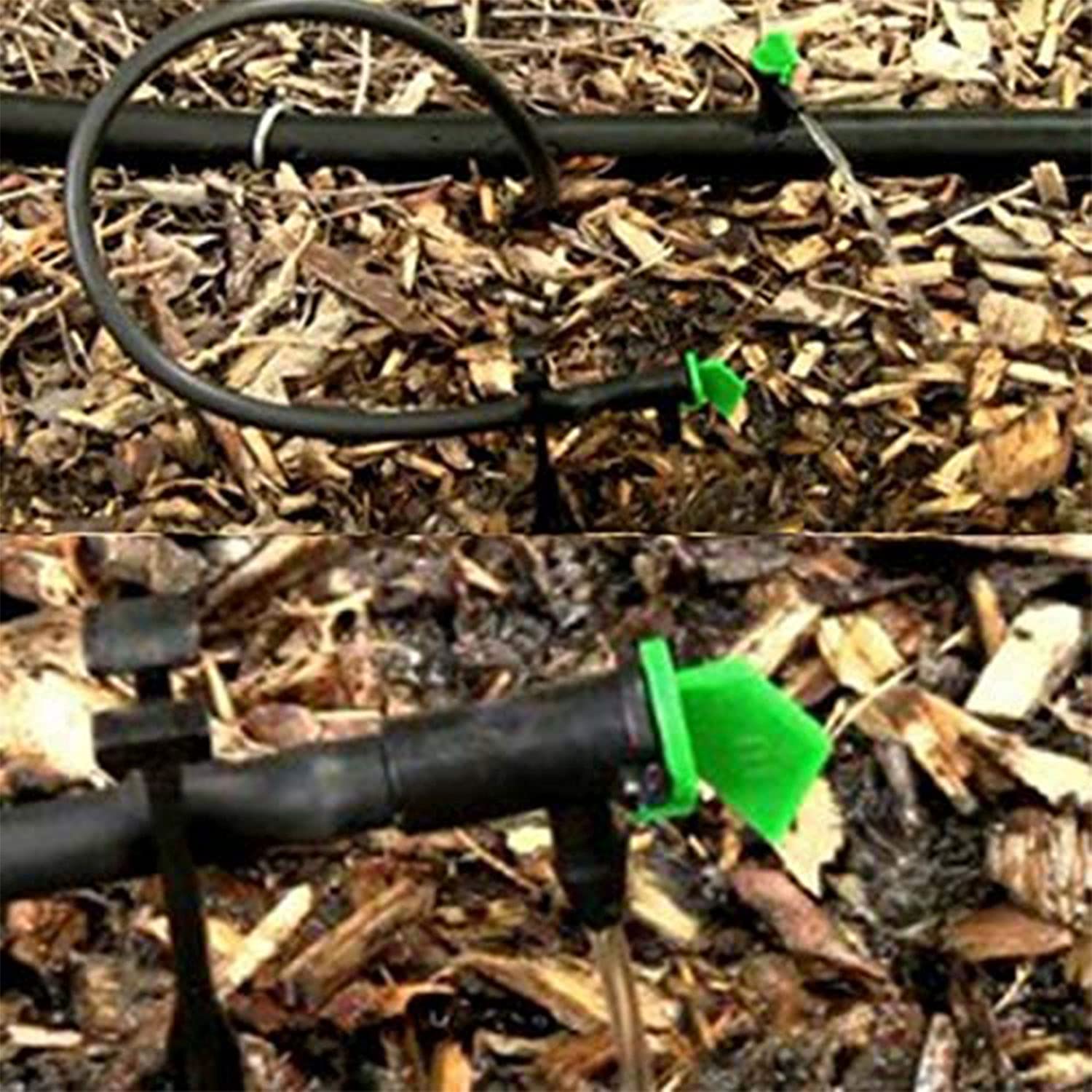 TopHomer Lot de 100 goutteurs d'irrigation pour drapeau de jardin 16L/H - Pièces de système de raccordement de 4 mm/7 mm pour arbres et arbustes