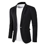 Men's Casual Blazer Suit Jackets Lightweight Sports Coats One Button