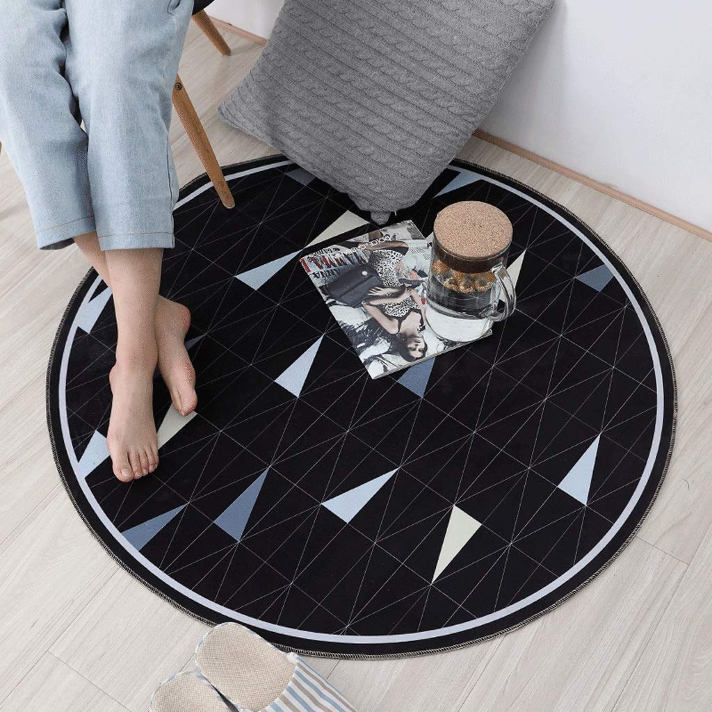 Tapis chambre adulte moderne bureau rond anti-glissant 80cm 100cm 120cm