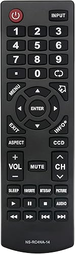 NS-RC4NA-14 - Mando a distancia de repuesto compatible con Insignia TV NS-28ED200NA14 NS-50D400NA14 NS-19ED200NA14 NS-58E4400A14 NS-24E400NA14
