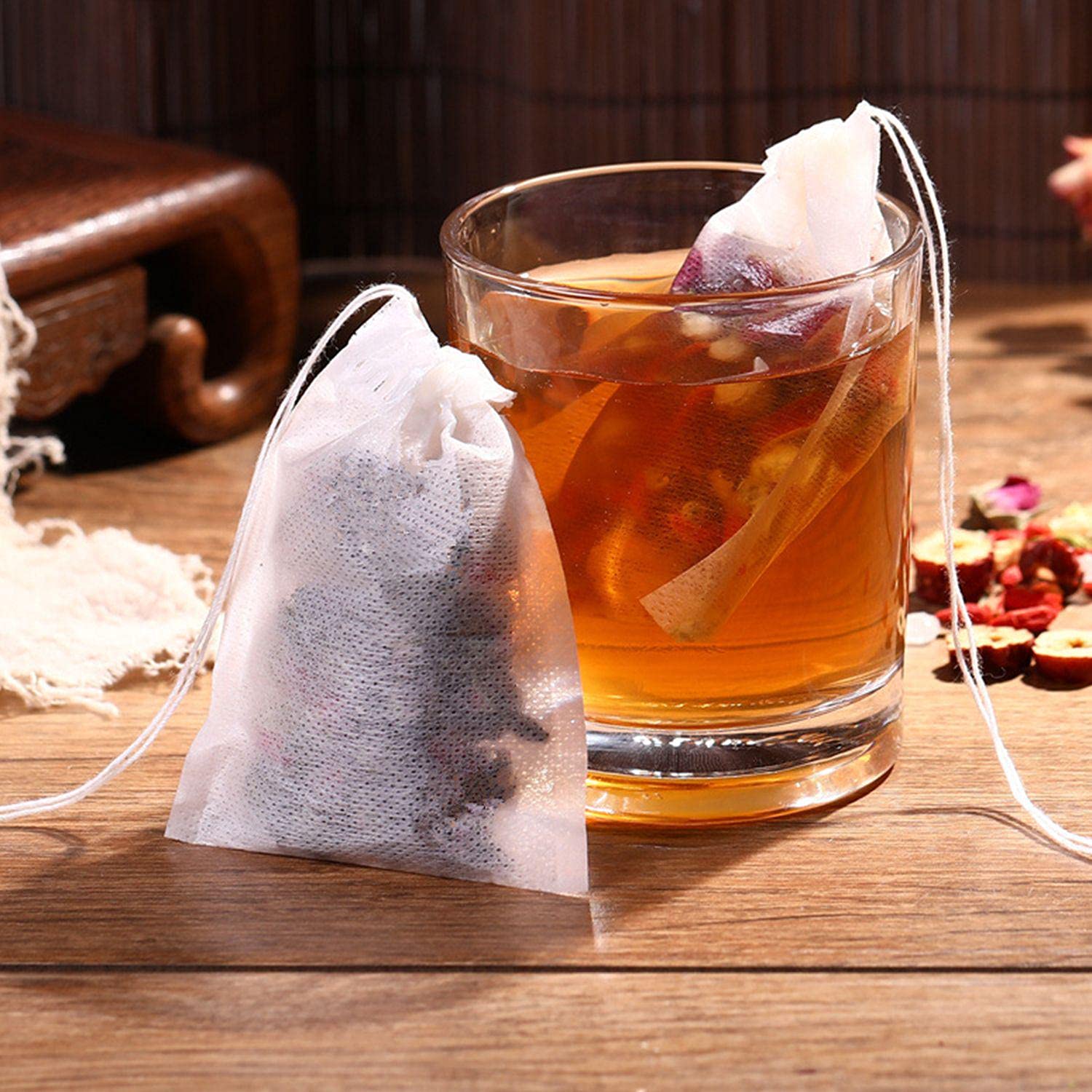 100 Pezzi Di Bustine Di Filtro Per Il Tè, Infusore Di Tè Naturale