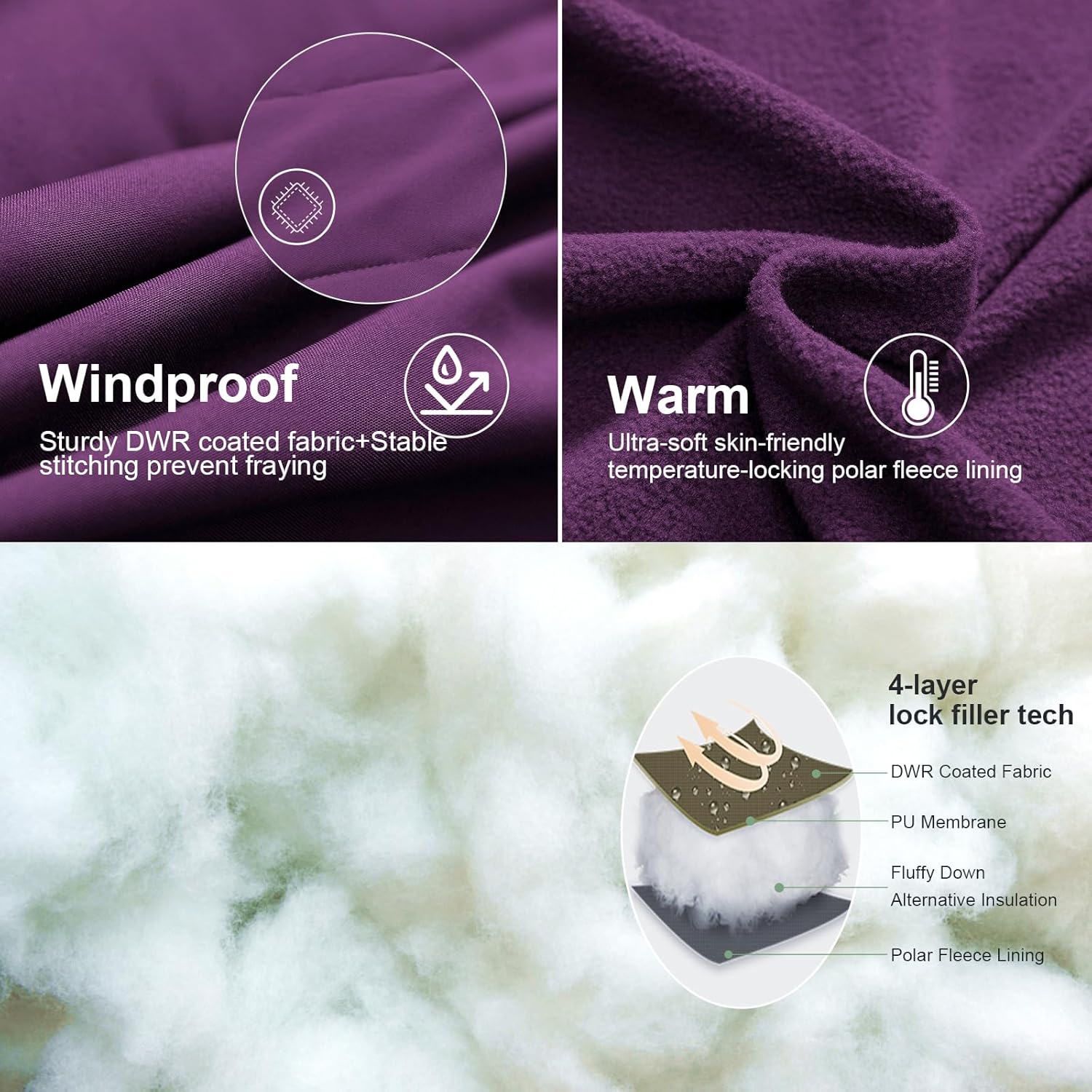 Chrisuno Women's Plus Size Winter Coat Waterproof Long Puffer Jacket Warm Thicken Parka with Removable Fur Hood - Image 5