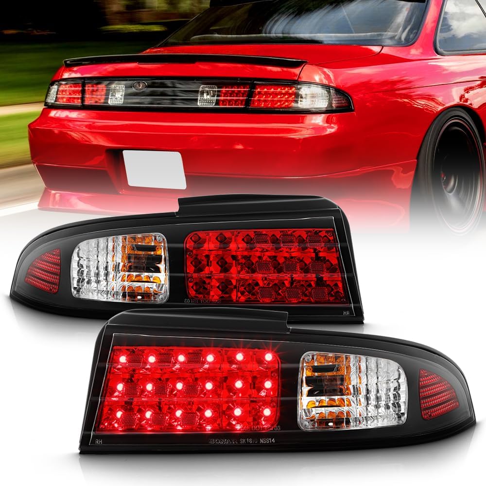 AKKON Black Smoke LED Tail Lights For 97-03 F150, 99-07 Super Duty - Pair, Gunmetal Smoke Lens