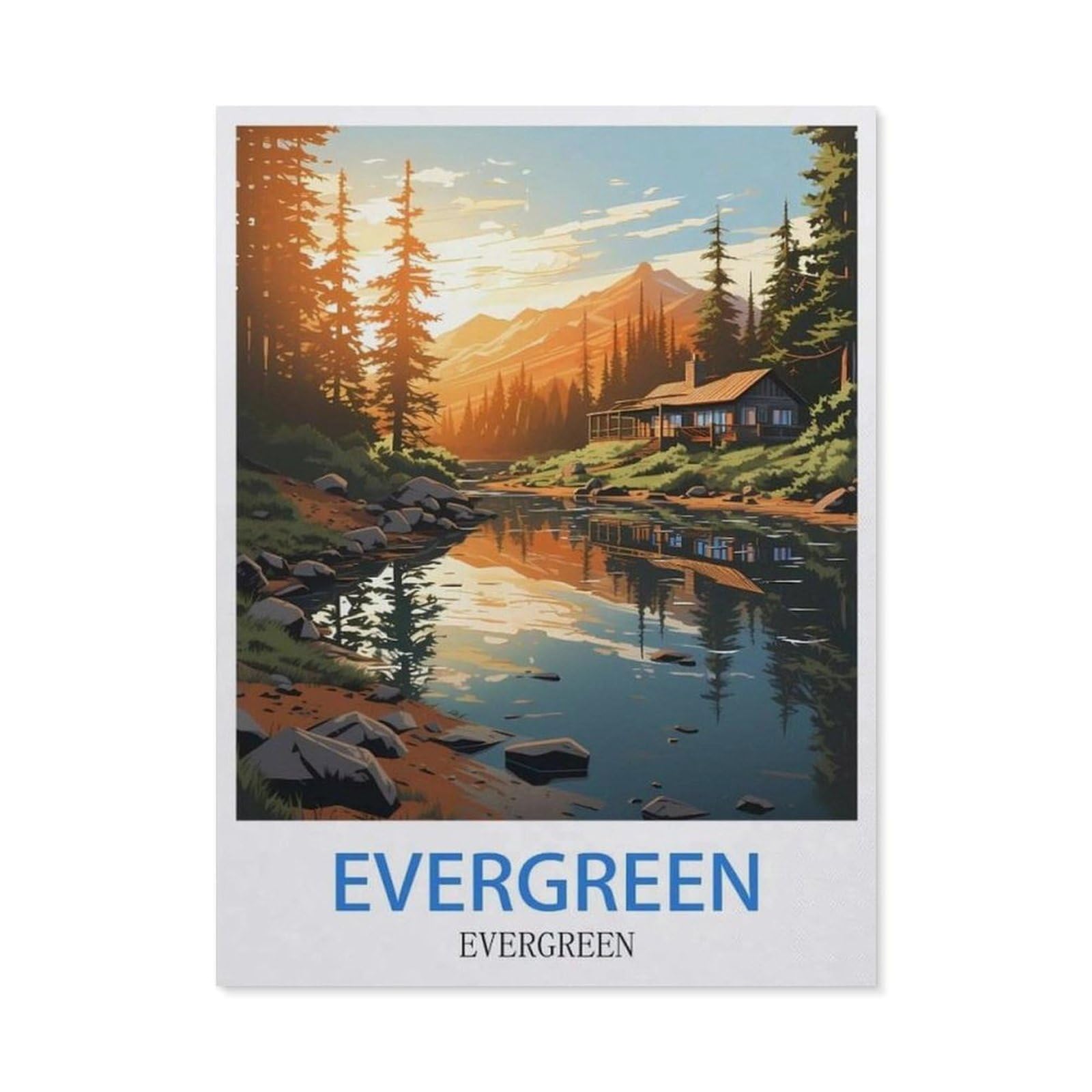 BEAYODKP DIY Diamond Art Kits，Evergreen Colorado（30x40cm）