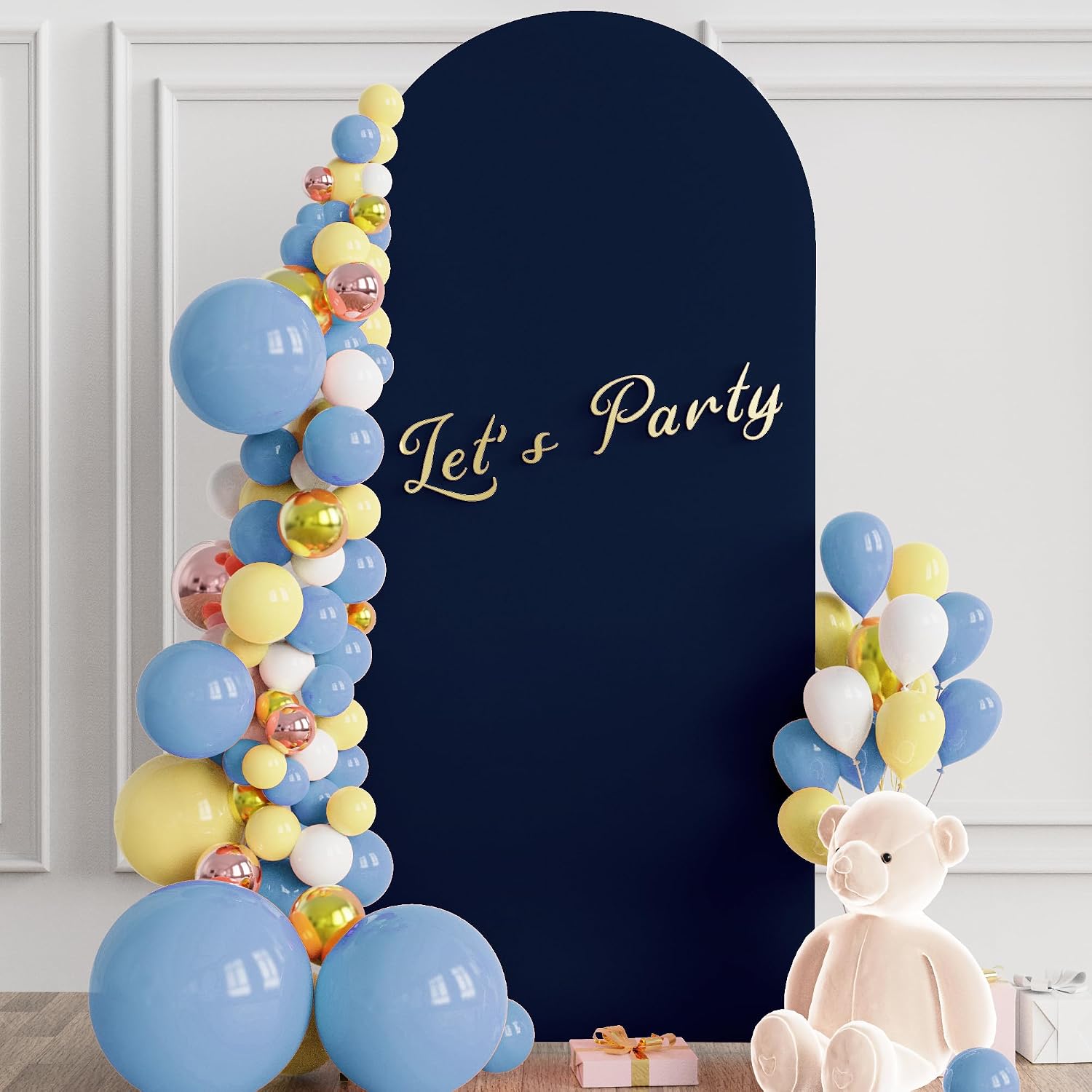 Wokceer 6FT Arch Backdrop Cover Navy Blue Arch Covers Stretchy Backdrop