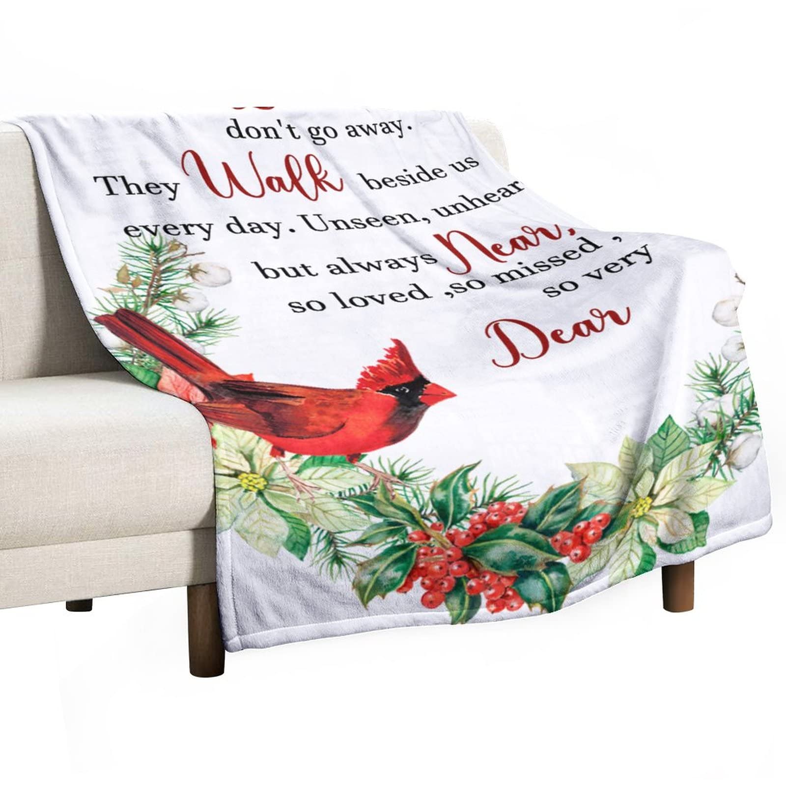 Couverture en flanelle cardinal Those We Love 130 x 150 cm pour adulte