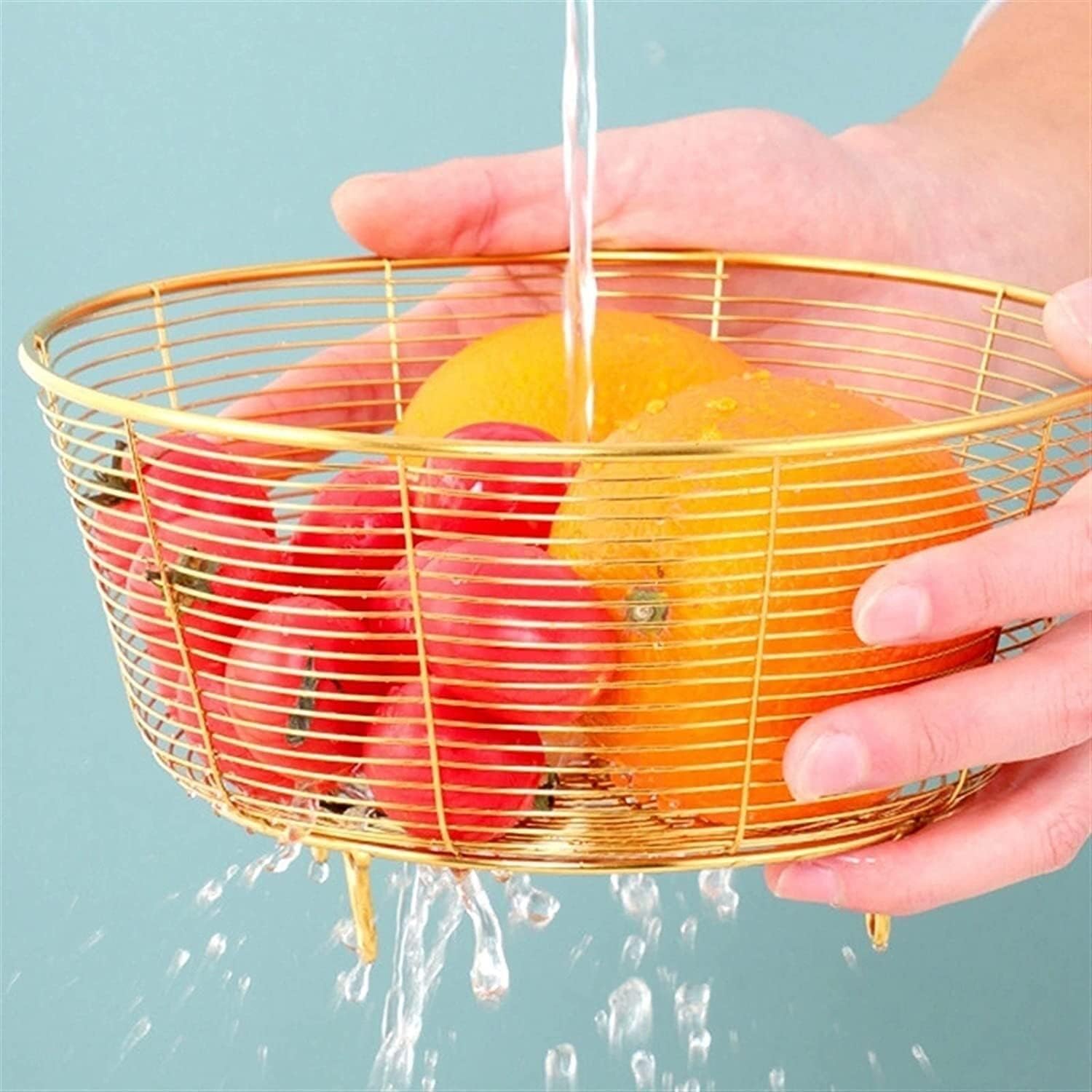 Sink Strainer Colander Drain Basket Drain Basket Strainer Basket 2 Pcs Stainless Steel Storage Basket Home Desktop Sundries Organizer Box Fruit Bowl Drain Stand drain basket (Color : Multicolored)