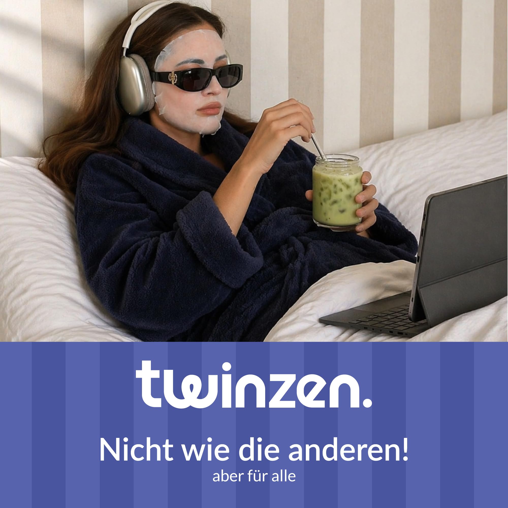 Twinzen Premium Spannbettlaken 120x200 cm, 100% Jersey Baumwolle, 150 g/m² - Spannbetttücher für Ducke Matratzen bis zu 22cm - Bettlaken… – Ansicht 10