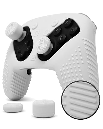AlphaPro Silicone Grip Set for Nintendo Switch 2 Pro, White