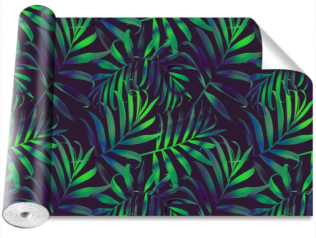 Papier Peint Feuilles de palmier Tulup 104x70cm Stickers Muraux pour Décoration Maison