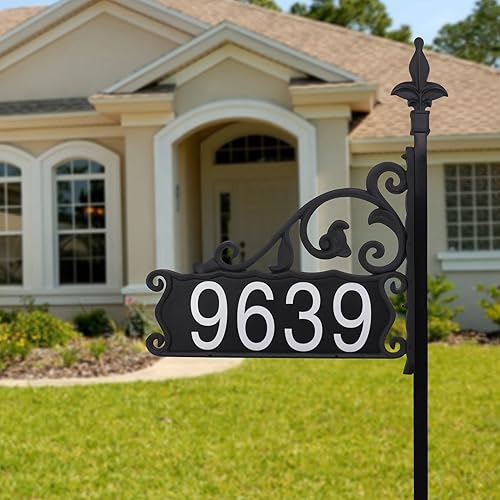 Miniatura 2 de Cartel refractario para dirección para patio 911 - Placa de domicilio personalizada - Apariencia de hierro forjado de Address America