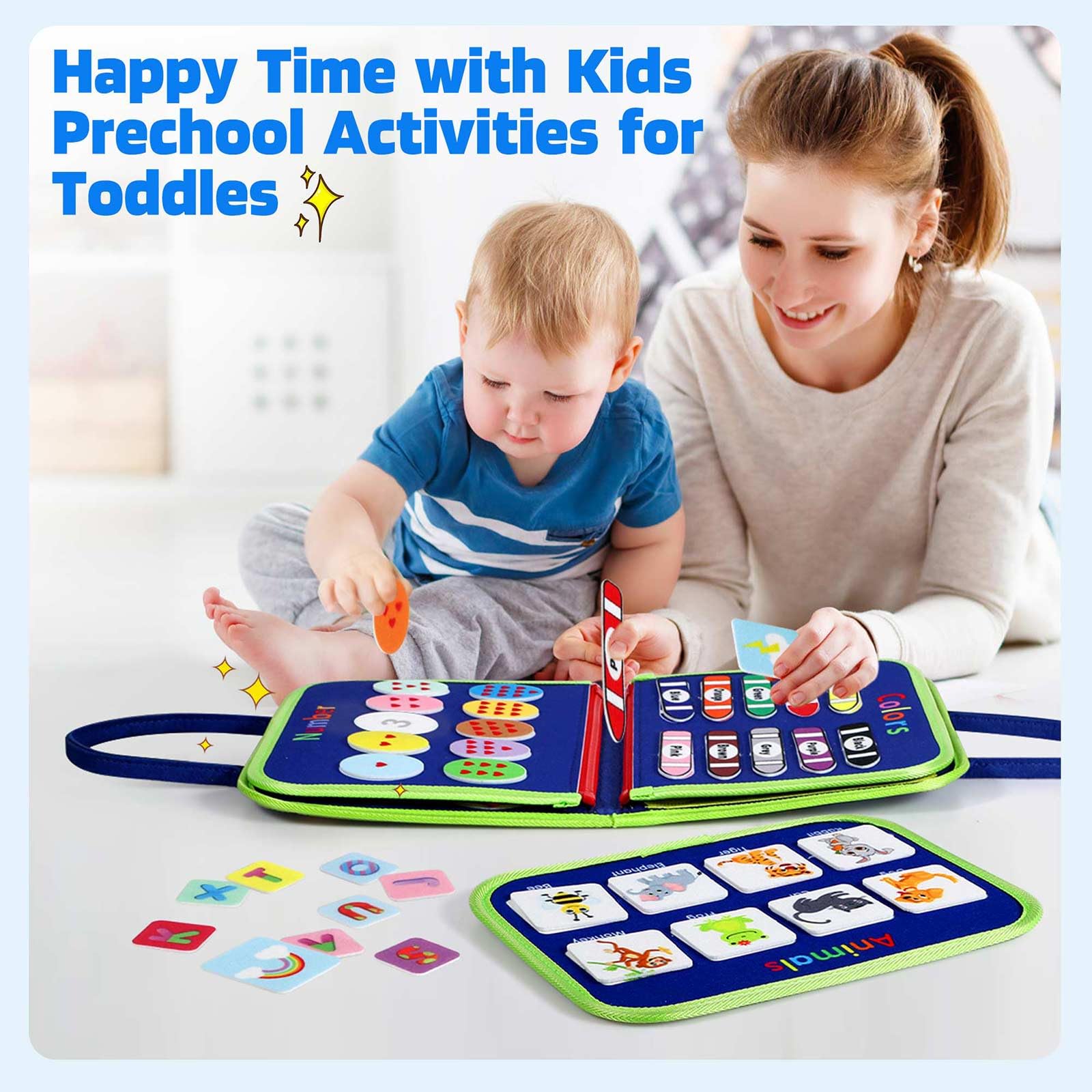 Busy Board Montessori Kids Busy Board Montessori Esjay - Tabla Actividades 8 Páginas Para Niños 1-3 Años Tablero Montessori