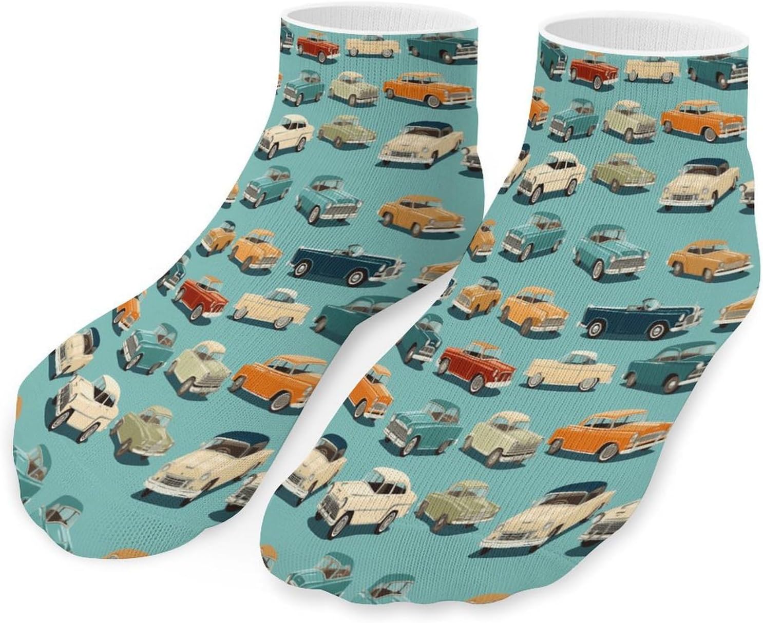 Vintage Car Ankle Socks for Men Women Low Cut Crew Sock Casual Sports Clothing