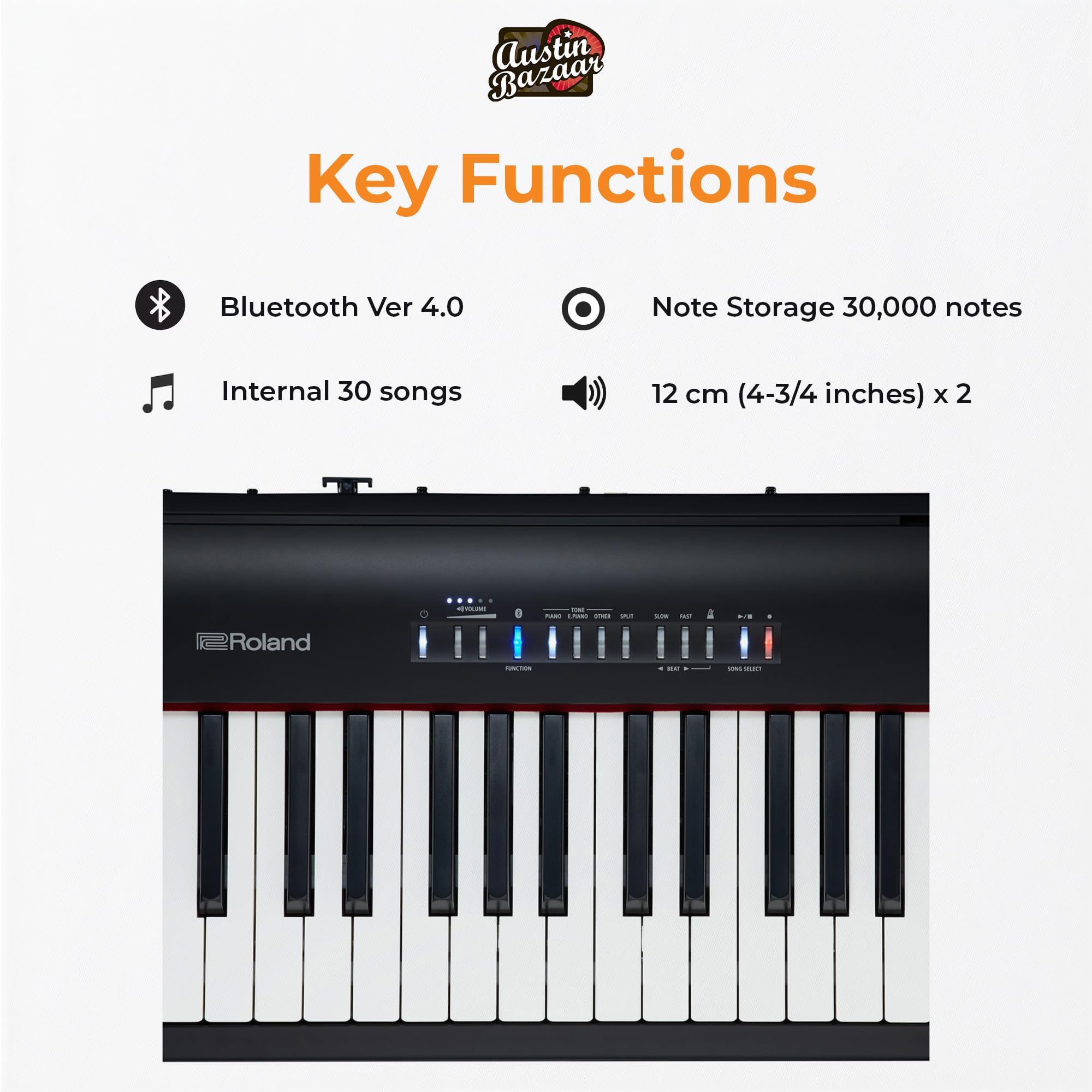 Amazon.com: Roland FP-30X-BK 88-Key Digital Piano - Black Bundle