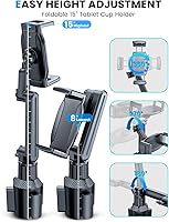 Vista 9 de eSamcore Soporte para Tablet para Coche, para iPad Soporte de Copa de Coche con Montura de 1.57" de Profundidad, Abrazadera Grande de 15" de Altura