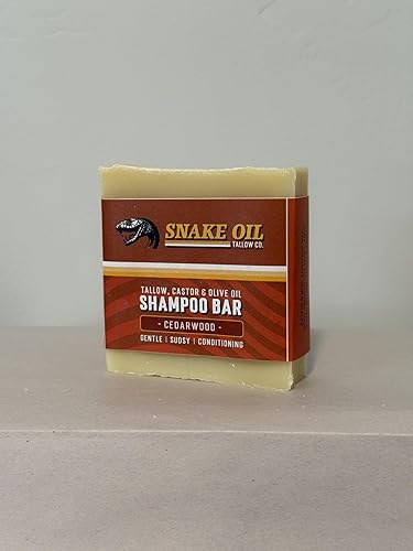 Miniatura 2 de Jabón en barra de champú Tallow – Fabricado en los Estados Unidos – Sarga de res alimentada con pasto – Aceite de ricino y aceite de oliva – Ideal