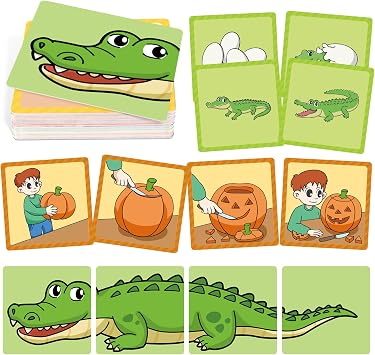 Sequencing Cards Sequence Board Game for Kids, Storytelling, Voice Therapy Toy, Autism, Social Skills, Sentence Making, Educational Classroom, Preschool Learning Activities