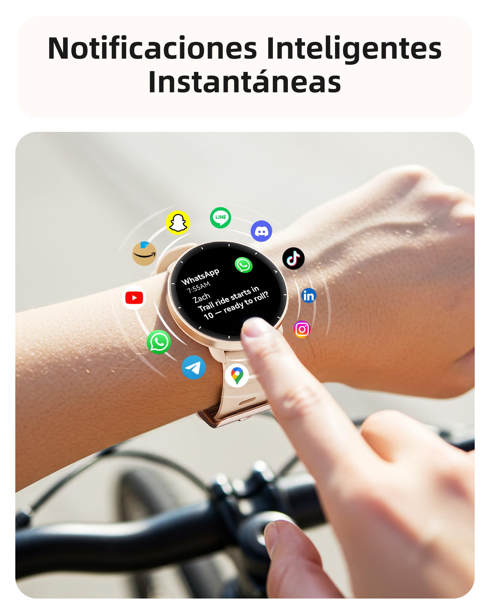 Parsonver Reloj inteligente Hombre Mujer con GPS Integrado, 5 ATM Impermeable para Piscina/Aguas Abiertas, AMOLED Pantalla, 100+ Deportivos Integrado, Frecuencia Cardíaca y Sueño (Gris francés, 42 mm)