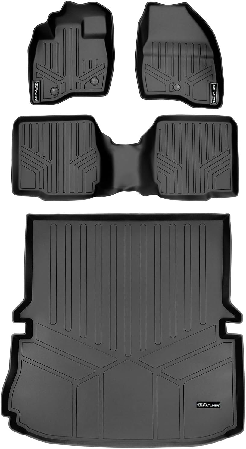 MAXLINER Floor Mats 2 Rows and Cargo Liner Behind 2nd Row Set for 2011-2014 Ford Explorer