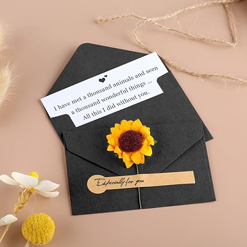 Miniatura 2 de Sobres de tarjetas de regalo negros, mini sobres de 4 x 2.75 pulgadas, sobres pequeños de papel kraft para tarjetas de boda, tarjetas RSVP, tarjetas