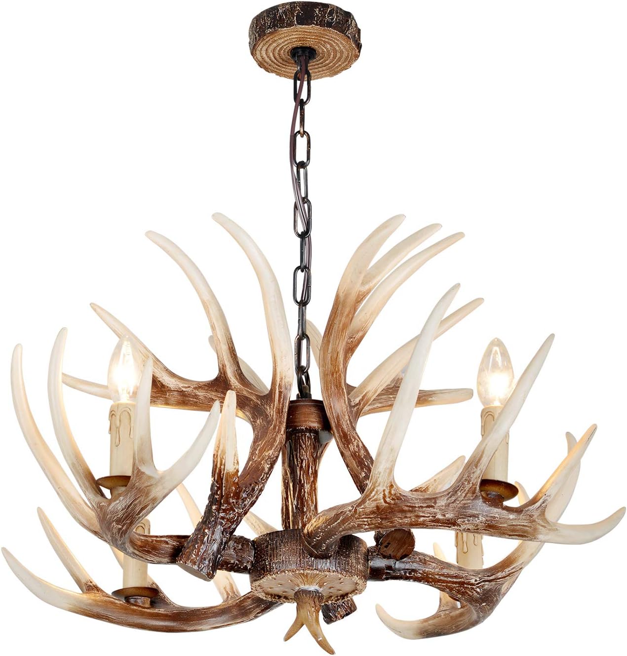 Crazy Clearance Antler Chandelier 4 Light 24.5 Diameter X 15.75 Tall BN-1033-4 BR