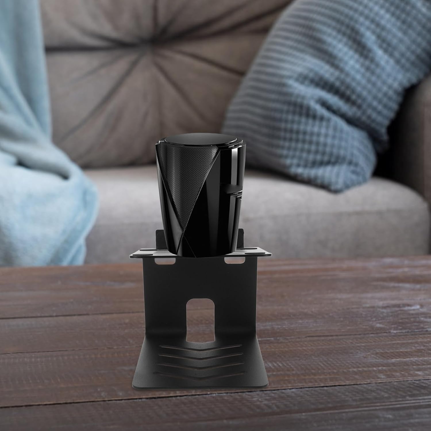 Metal Desktop Speaker Stand Riser for Bookshelf and Computer Speakers Amplifier Holder with Heat Dissipation for Home and Office Use