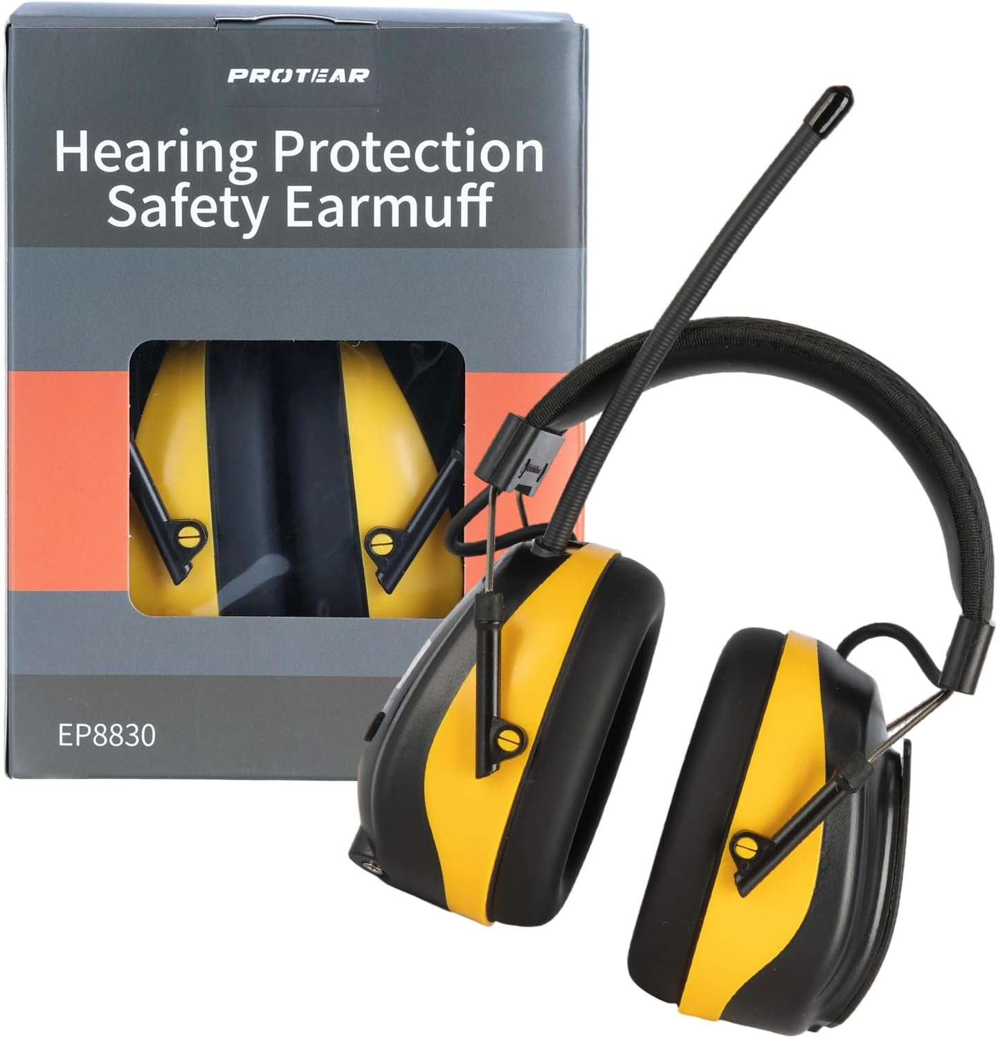 Digital AM FM Radio Hearing Protection Earmuff for Adult, 30dB SNR for Mowing, Construction, Chainsaw, Snowblowing