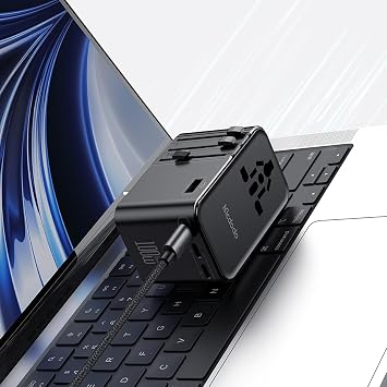 Mcdodo CP-6140 100W 3C1A Universal Seyahat Adaptörü (Type-C to Type-C Kablolu) Siyah