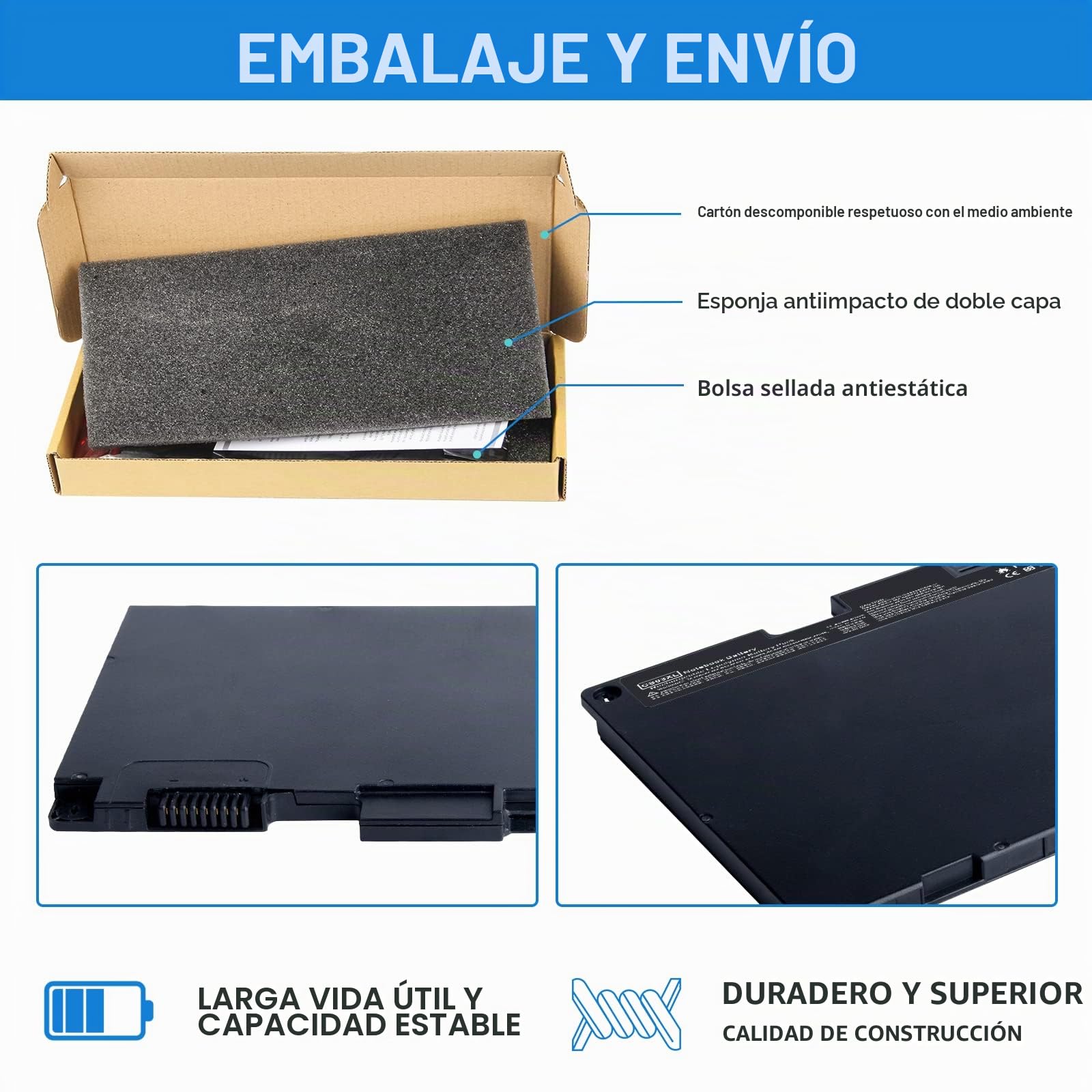 ASUNCELL 11.4V/46Wh CS03XL Batería del Ordenador portátil para HP EliteBook 745 755 840 850 G3 G4 848 G3, ZBook 15u G3 G4 Mobile Workstation mt42 mt43 Mobile Thin Client, CS03 CS03XL CSO3 CSO3XL